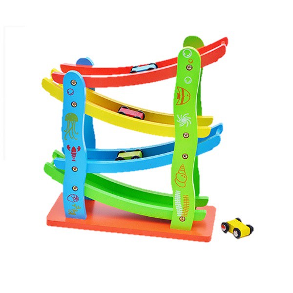 4-Layer Wooden Car Racing Track | Shopee Malaysia