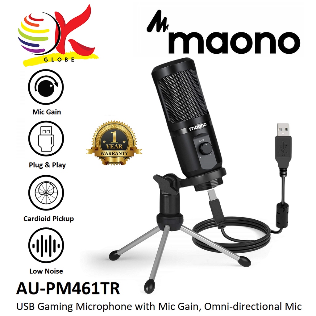 MAONO AUPM461TR / AUPM461TR RGB (RGB LIGHT) USB GAMING MICROPHONE