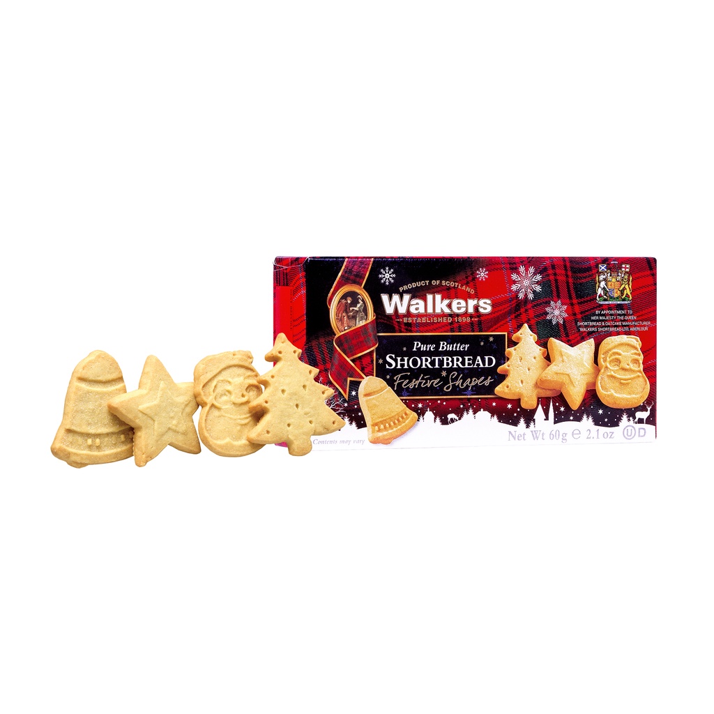 Walkers Shortbread 4 6.2 Box Cookies, Festive Holiday Ounce Pack Shapes of  ベビーグッズも大集合 Festive