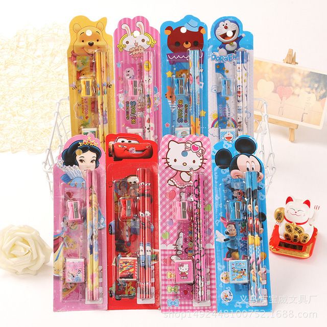 Cheapest Party Gift set frozen,hello kitty, mickey mouse Stationary gift set birthday, event party set