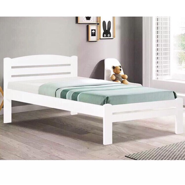 Furniture Art Design FULL SOLID wooden SINGLE / SUPER SINGLE BED FRAME ...