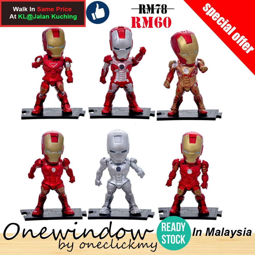 [ READY STOCK ]In Malaysia Avengers Miniature Toy(6 in 1 set )