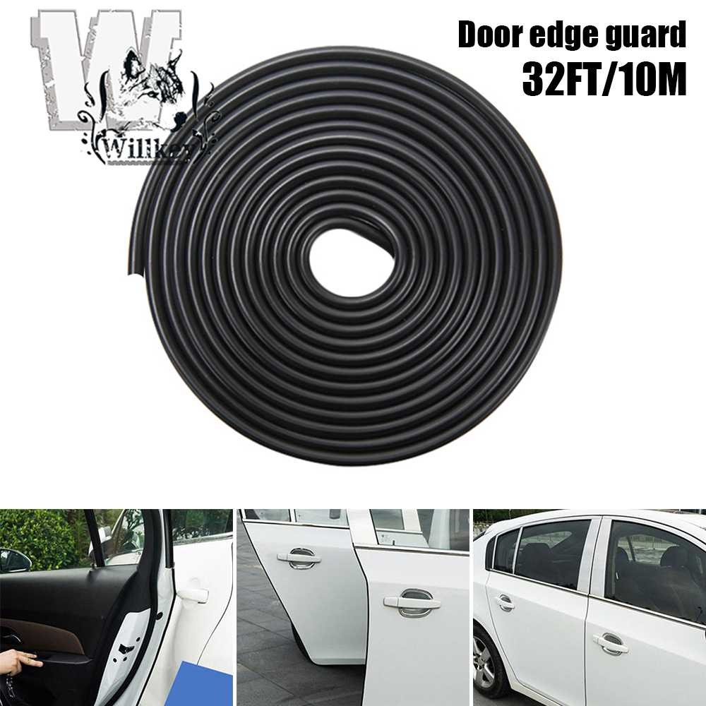 Black Edge Door Guard Trim Car Molding Protector Auto 32ft Strip