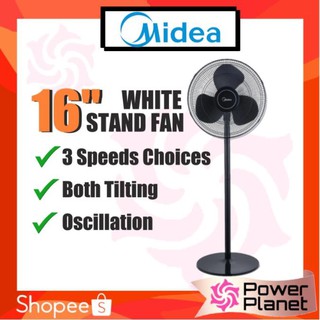 Midea 16 Stand Fan Mf 16fs18c Bk Or Wt White Black Mf16fs18c Or 16 Stand Fan Mf 16fs10n Black Mf 16fs10ns Shopee Malaysia