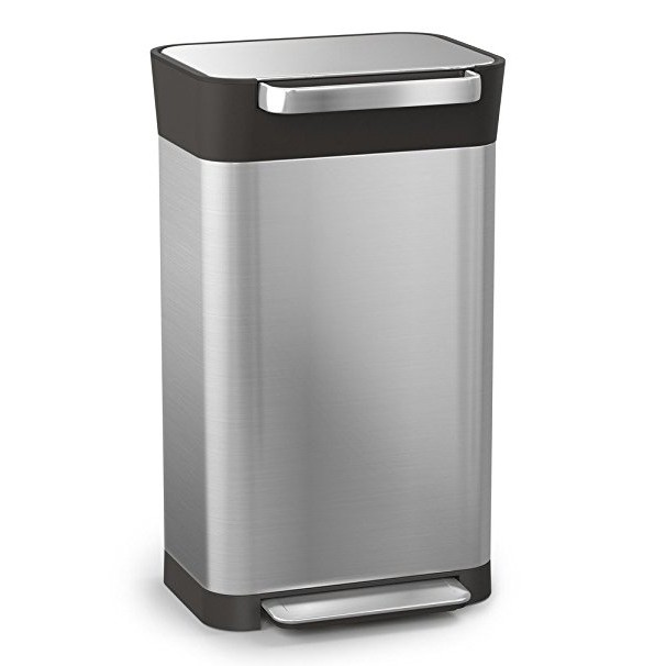 Joseph Joseph Titan Trash Intelligent Waste Can Compactor 30 Liter Stainless Steel