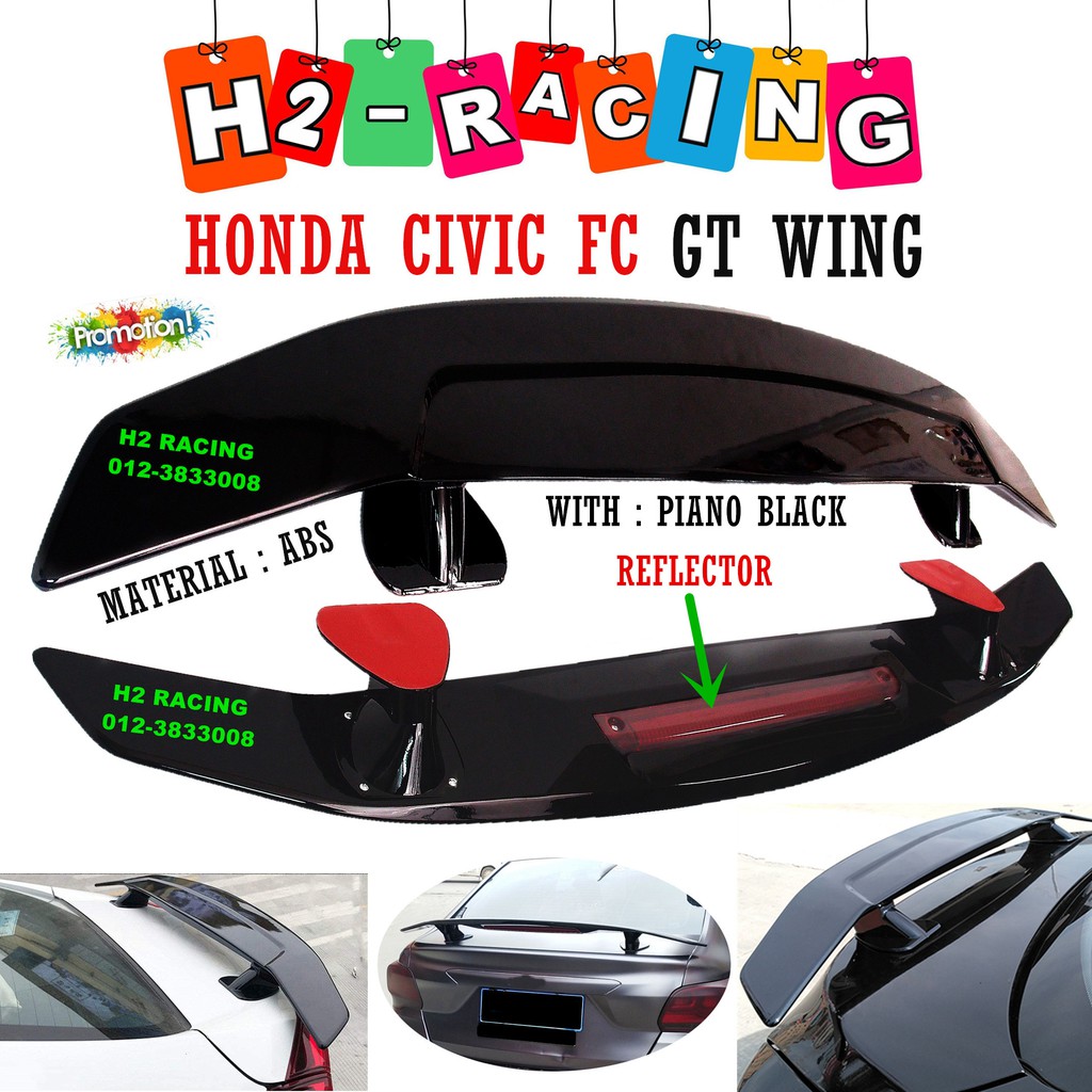 Universal GT Wing Spoiler Sedan Car Wira Waja Blm Flx Saga VVT VIOS