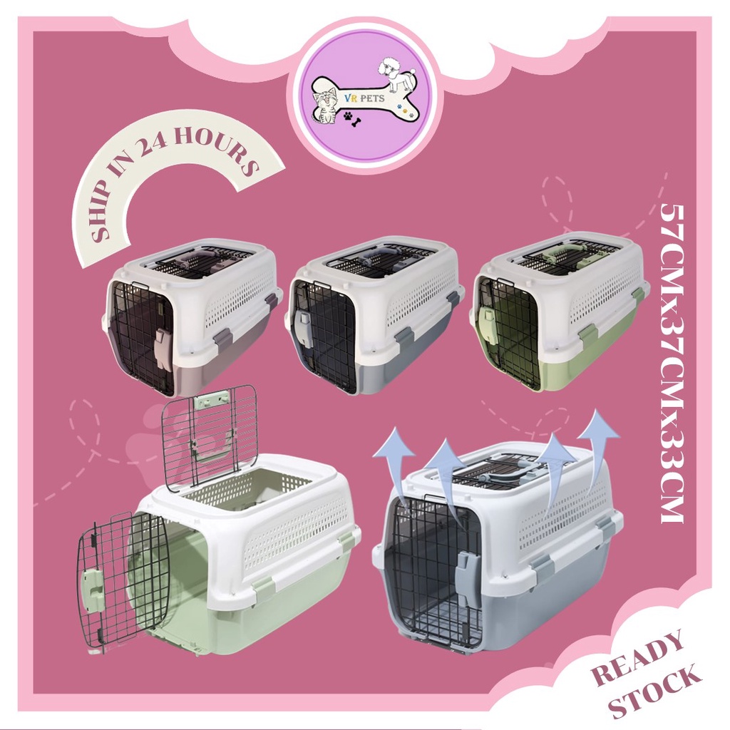 Premium Pet Travel Carrier (Dog Transport Box Outdoor / Cat Carrier / Sangkar Kucing Murah
