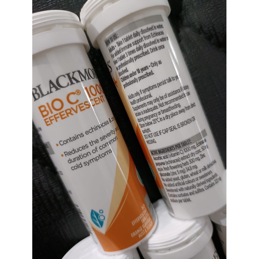 Blackmores Bio C 1000 Echinacea + Zinc 10 Effervescent Tablets (2 in 1