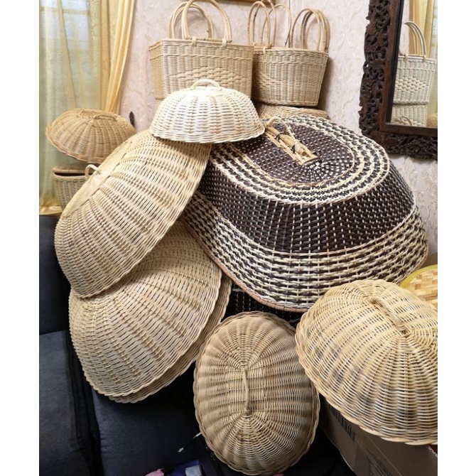 Sale Tudung Saji Rotan Besar Rattan Food Cover Tudung Saji Rotan Original