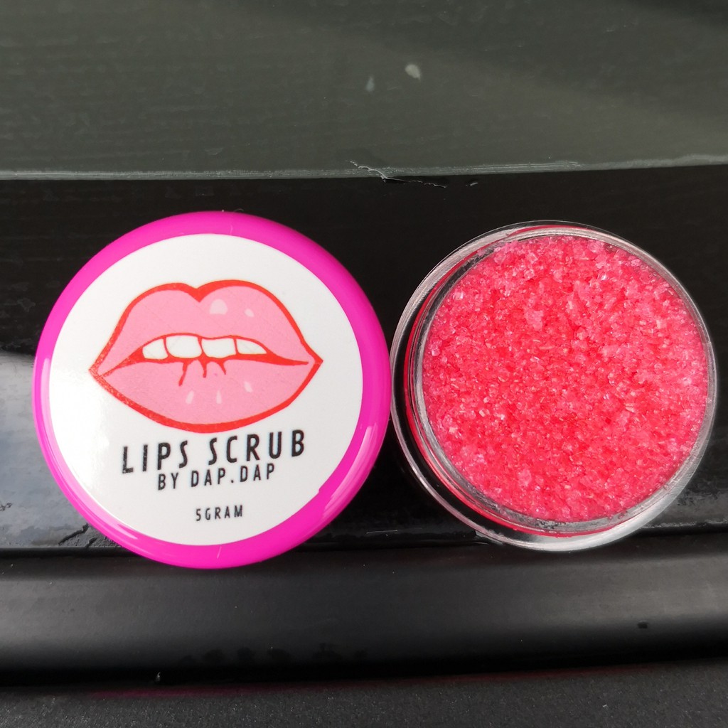 5g Lips Scrub Polish Bibir Bau Strawberi Organic Natural Buang Kulit