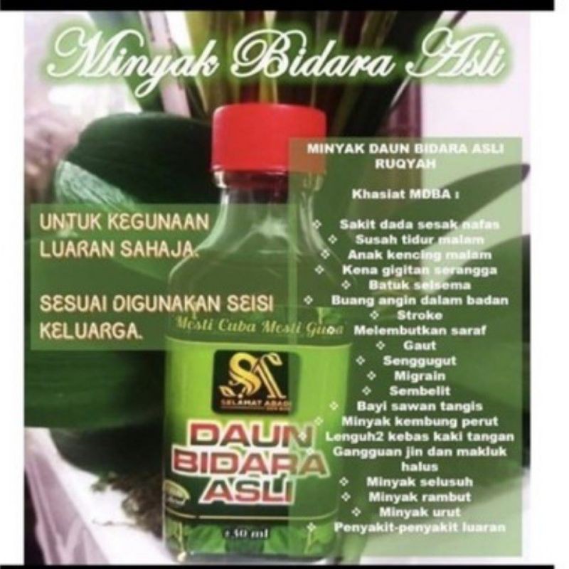 Belian Minyak Daun Bidara Asli 30ml Shopee Malaysia