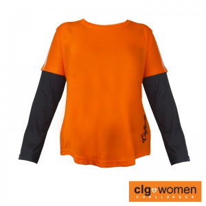 CHALLENGER Ladies Round Neck 2 In 1 Long Sleeve Tee CHW300002 Big Plus Size SIZE BESAR