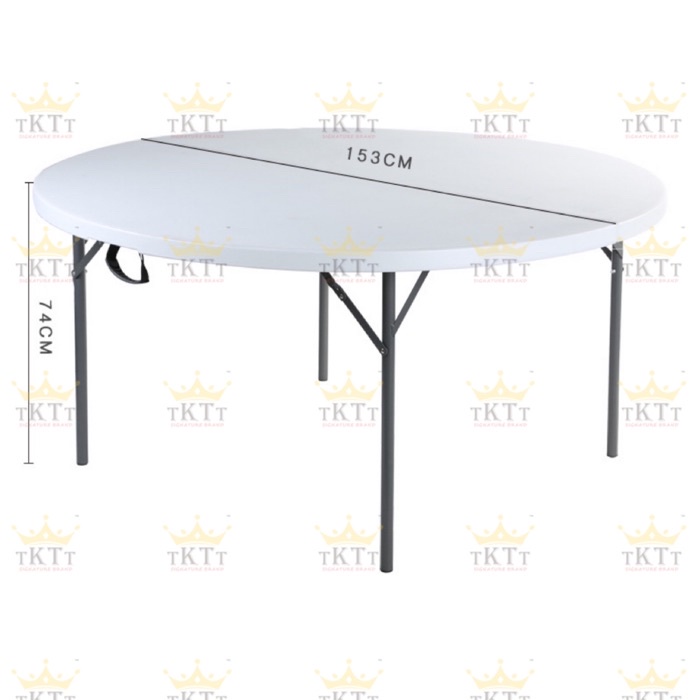 TKTT ™️ Asoga 5 Feet Round Foldable Banquet Table Portable Round