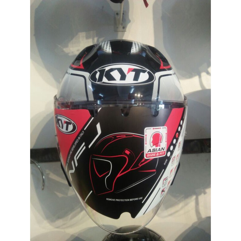 Kyt Nfj Honda Red Demon Double Visor Shopee Malaysia