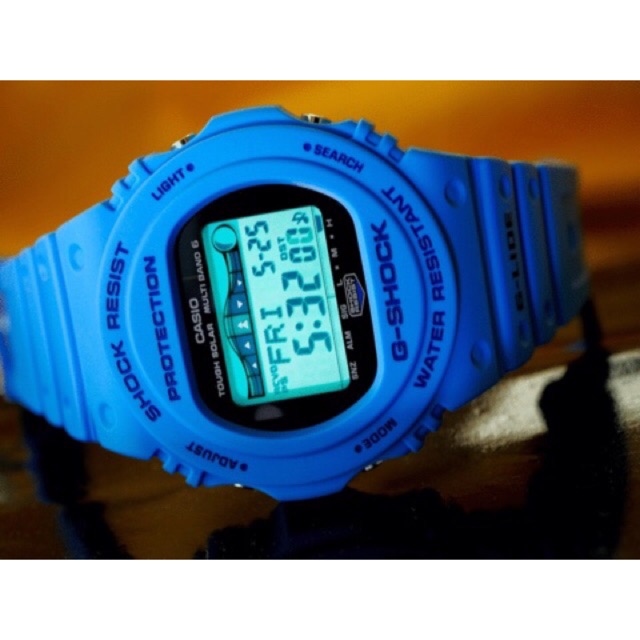 Casio G Shock G Lide Tough Solar Multiband6 Smurf Color Gwx 5700cs 2 Shopee Malaysia