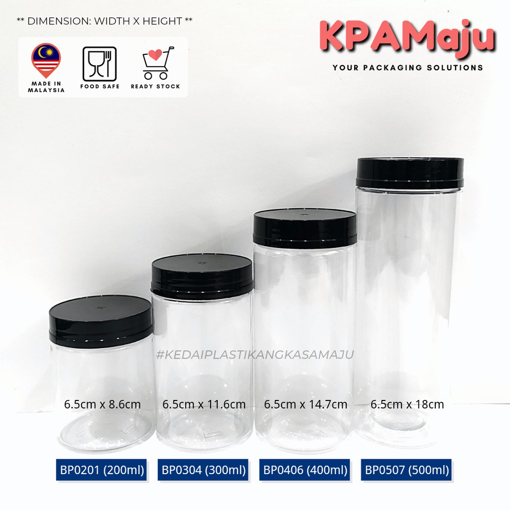 Buy Balang Plastik 200ml 300ml 400ml 500ml Stopper Kedap Udara Balang Kuih Raya Bekas Sambal Bekas Rempah Chocojar Seetracker Malaysia