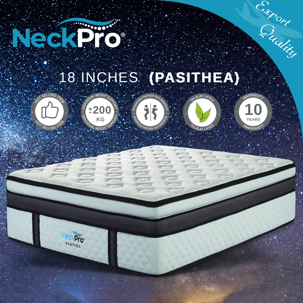 NeckPro Pasithea Talalay Latex Layer + Orthopedics Support Pocket
