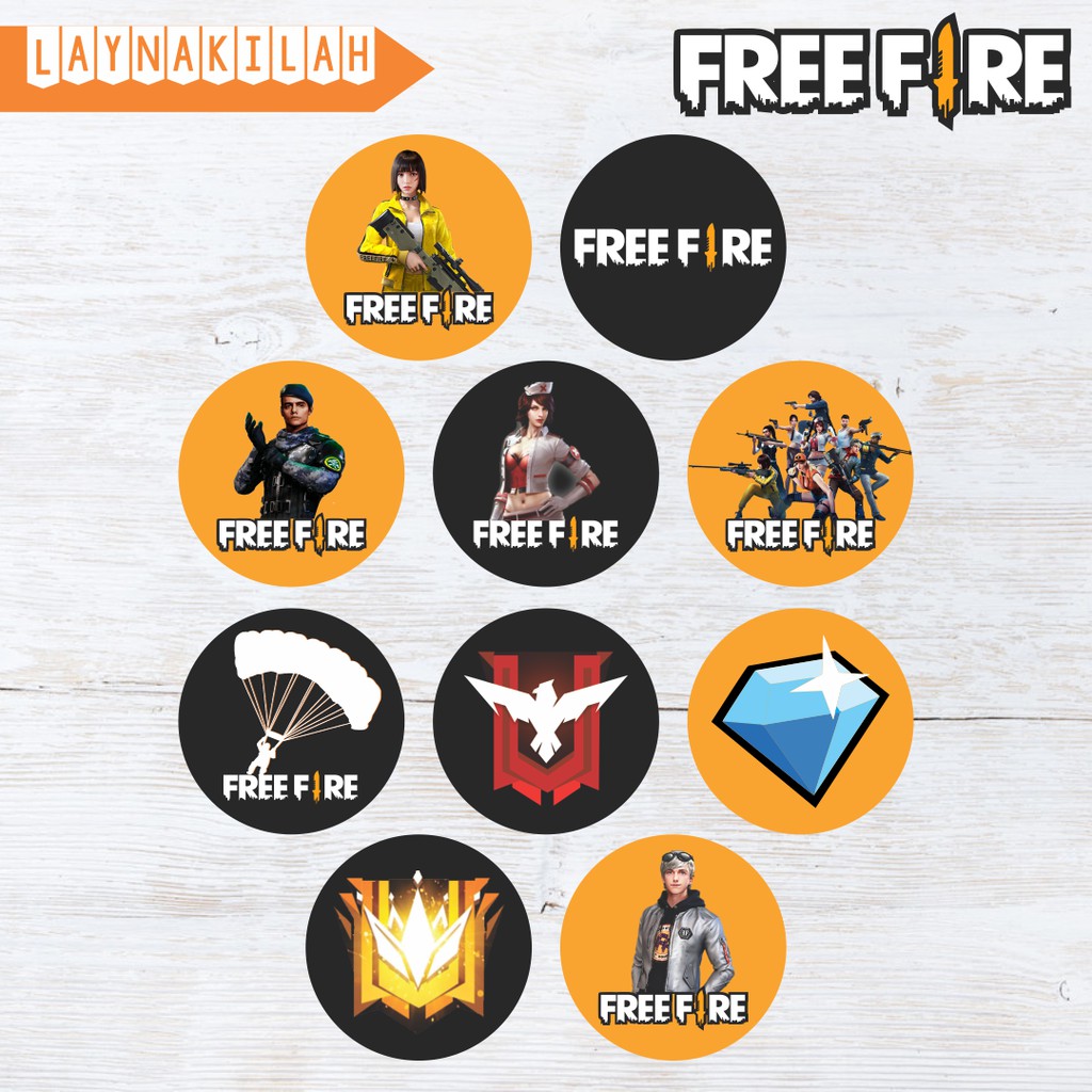 10pcs Free Fire Garena Game Freefire 1 5 2 Cupcake Topper Cake Decoration For Birthday Party Shopee Malaysia