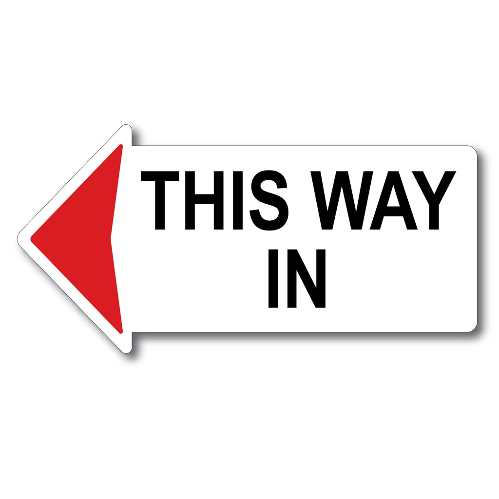 This Way In Acrylic Arrow Sign Board 100x200x2mm Shopee Malaysia