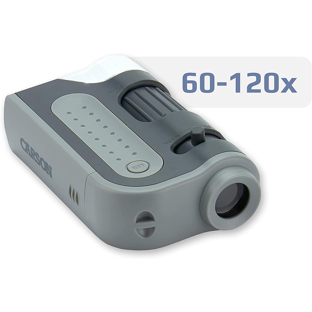 Portable 60x-120x LED Lighted Handheld Mini Pocket Magnifier Microscope with Aspheric Lens 