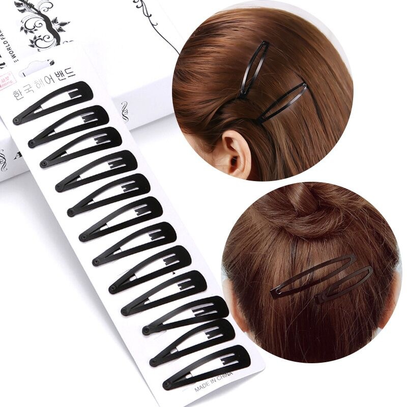 12 Pieces of Metal Hair Pins In Black Color, Hairstyle Accessories for  Girls and Women | Shopee Malaysia