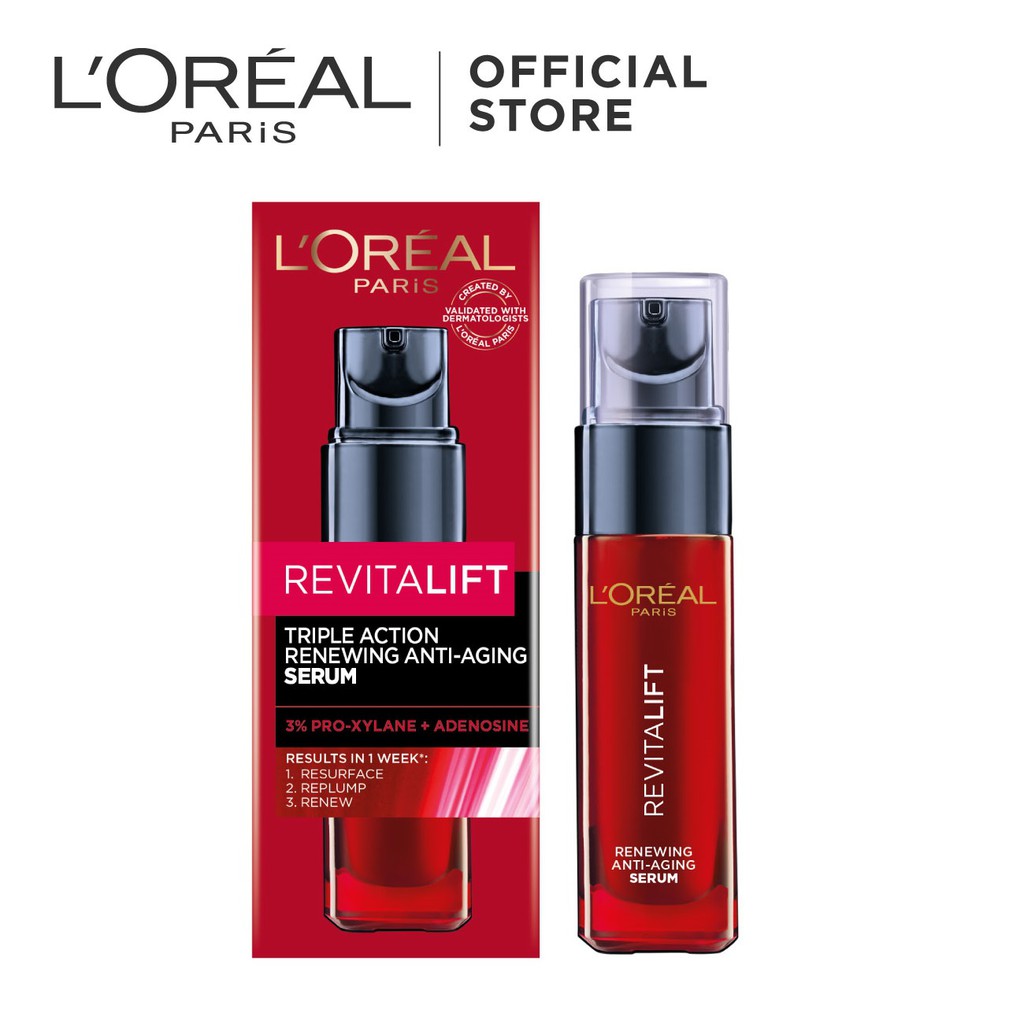 L Oreal Paris Revitalift Triple Action Renewing Anti Aging Serum 30ml Shopee Malaysia