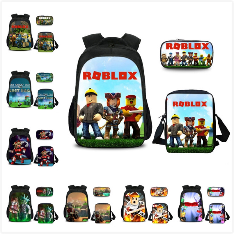 Game Roblox Backpack Kids 3pcs School Bag Set Boys Gaming Bookbag Lunch Bag Shopee Malaysia - roblox backpacking egg