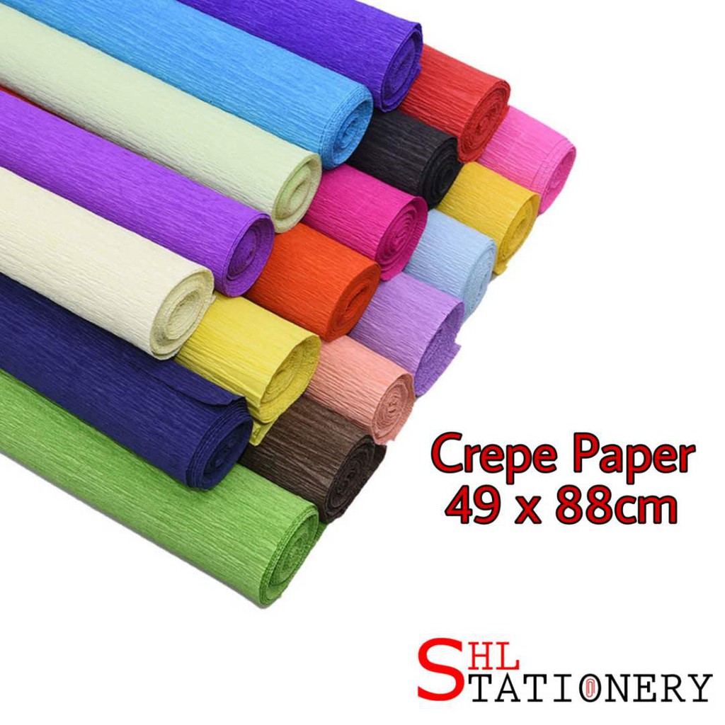 49 x 88 cm Colour Crepe Paper Kertas Warna Crepe Paper 49 x 88 cm Colour Crepe Paper Kertas Warna Crepe Paper