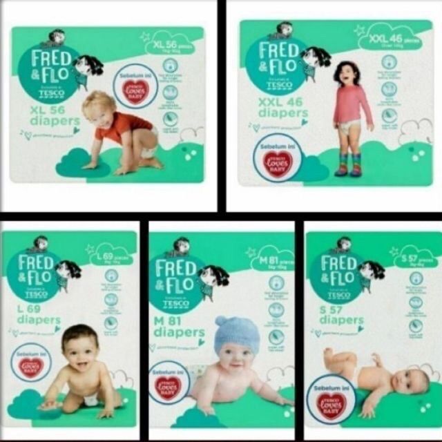 tesco fred and flo nappies size 6