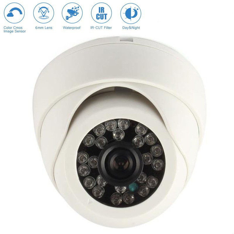 HD Cmos 3.6mm CCTV Home Security Color IR Color Night Vision Dome Camera 1200TVL