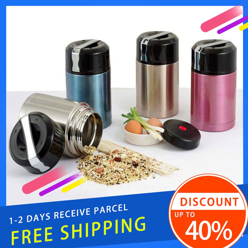 DELLY KOREA 1000ML THERMOS FOR FOOD WITH CONTAINERS STAINLESS STEEL