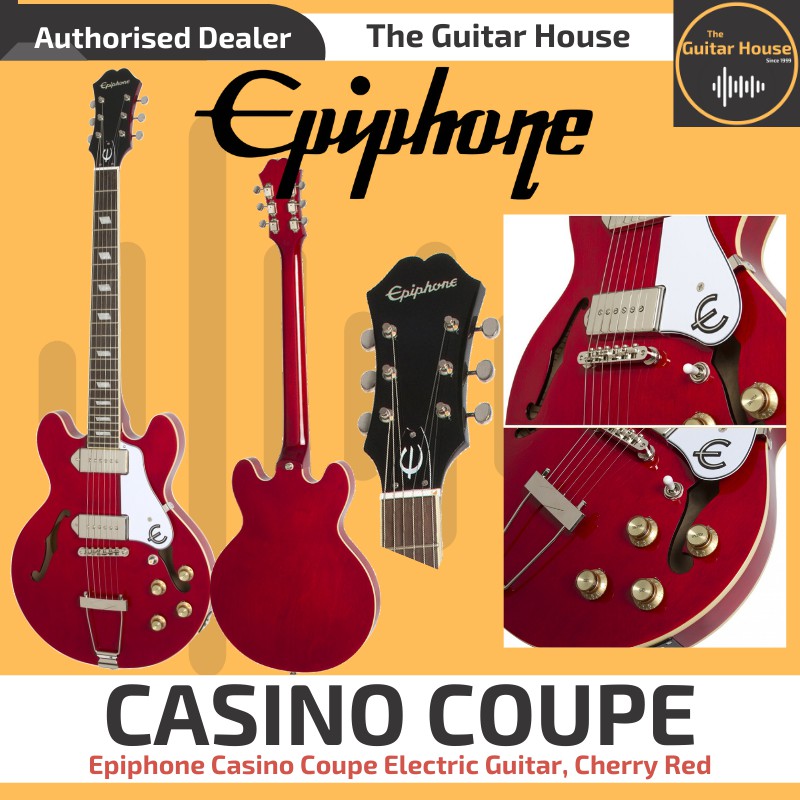 Epiphone casino wine red white