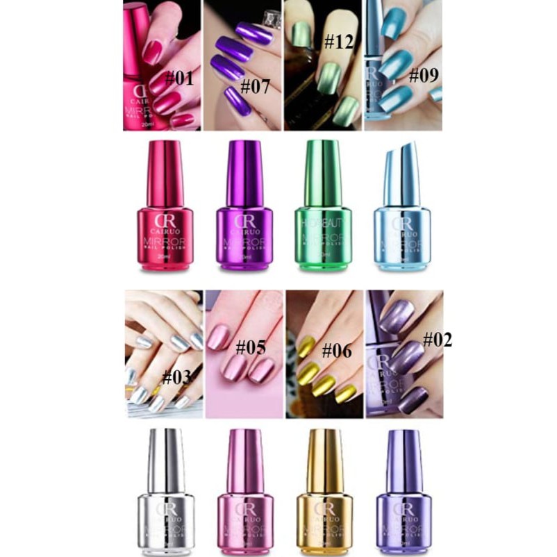 Cr Cairuo Mirror Nail Polish ml Cr持久镜面指甲油 珠光亮泽 Shopee Malaysia