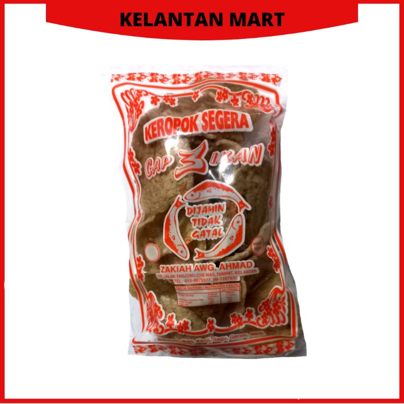 Keropok Ikan Segera Cap 3 Ikan 90g