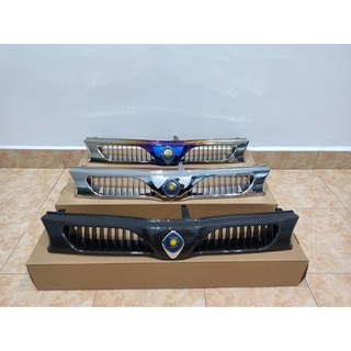 Grill Chrome Cf Titamium Siap Logo Uk Front Grill Proton Wira Satria Arena Putra