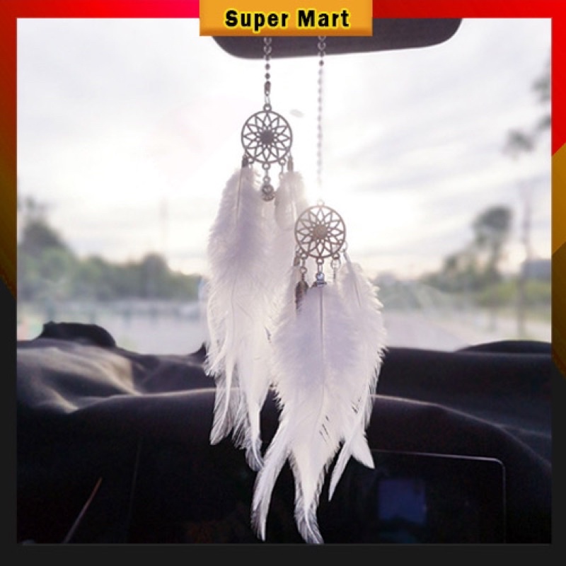 Dream Catcher Wind Chimes Pendant Feather Dream Cather Car Hanging Decoration Gantung Kereta 捕梦网车吊饰