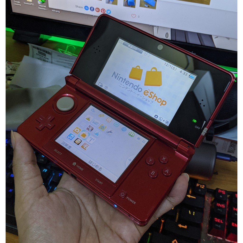 Limited Rare Flame Red Nintendo 3ds Ready Stock Japanese Used Set Unmoded Shopee Malaysia