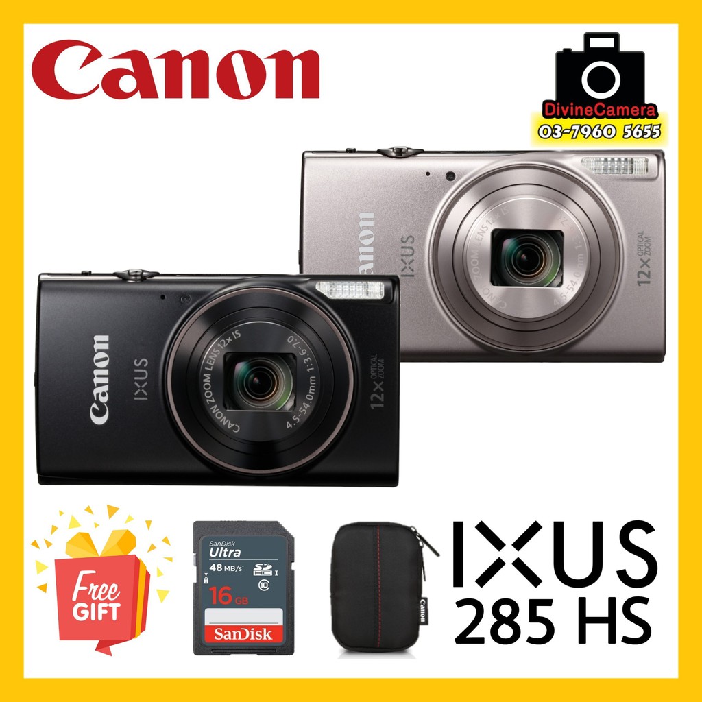 Canon Digital IXUS 285 HS Compact Camera 20.2 Megapixel, 12X Optical Zoom with WIFI & NFC