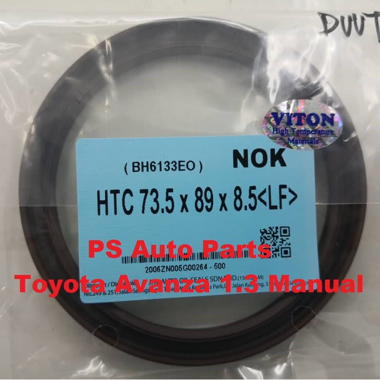 Toyota Avanza 1 3 Manual Flywheel Oil Seal Viton NOK High Temperature Materials Oil Seal 