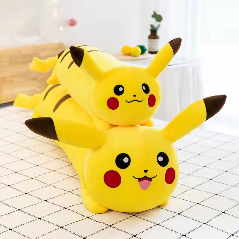 Pikachu doll plush toy pillow girl sleeping bed doll long strip legged rag doll birthday gift/毛绒玩具/Mainan mewah