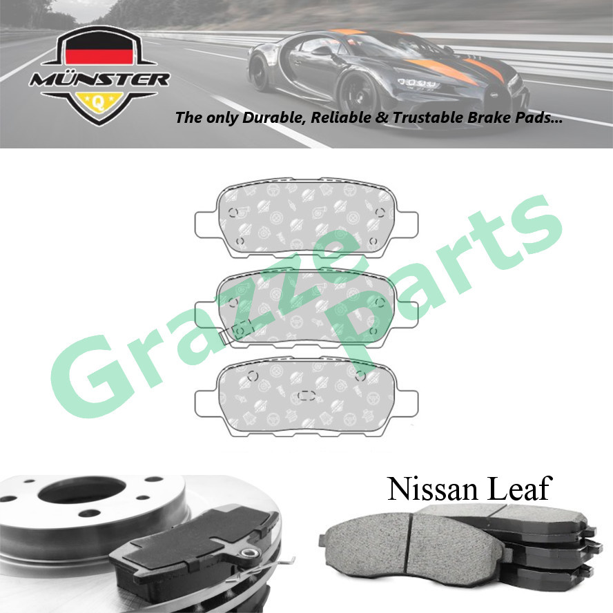 Münster Disc Brake Pad Rear for Nissan Leaf Electric 1.5 2014 Electric Motor