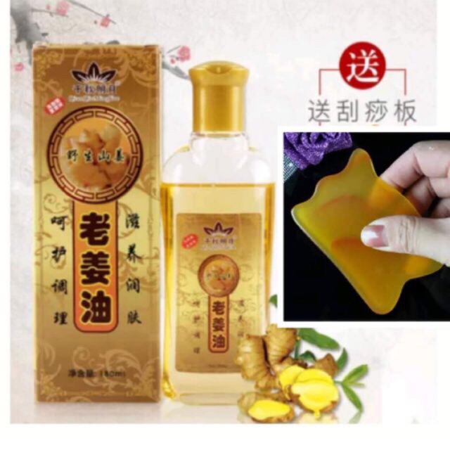 Old ginger oil scraping oil push massage oil + scraping board cattle tendon face multi-functional meridian massage