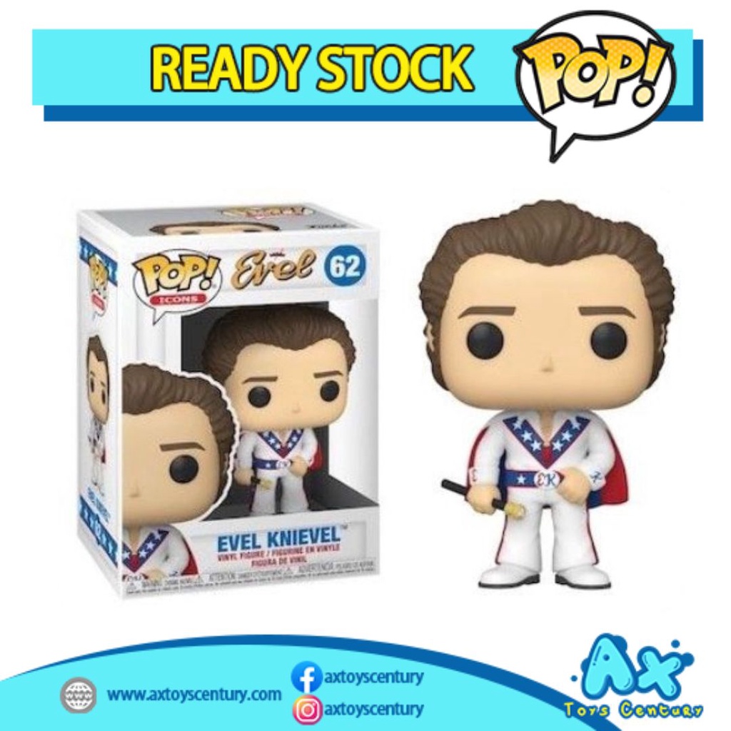 Funko Pop! Icons: Evel - Evel Knievel #62 100% Genuine