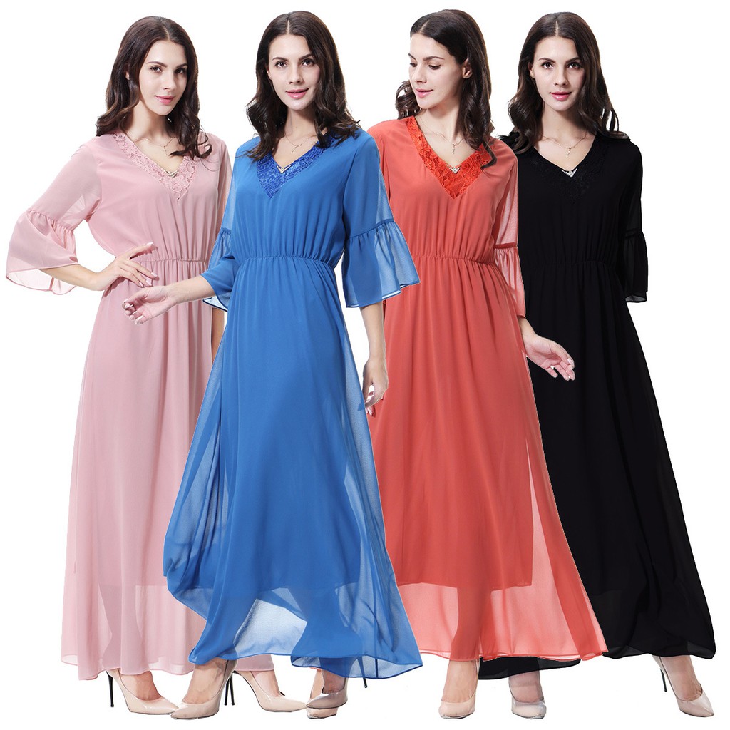 gaun maxi dress