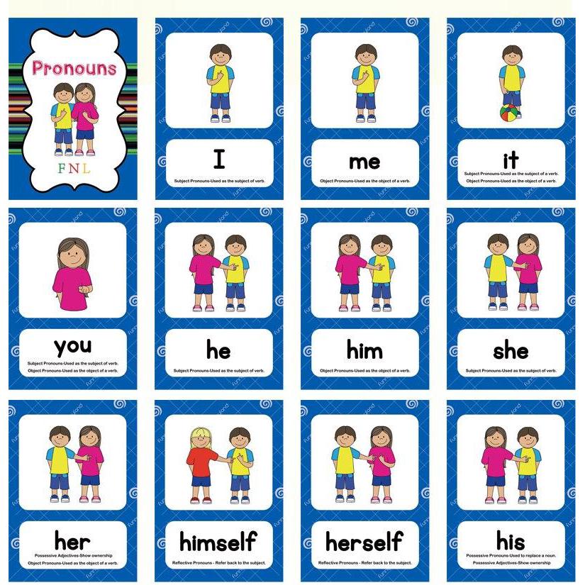 Pcs English Pronouns Flashcards Pocket Word Card The Best Porn Website 5748