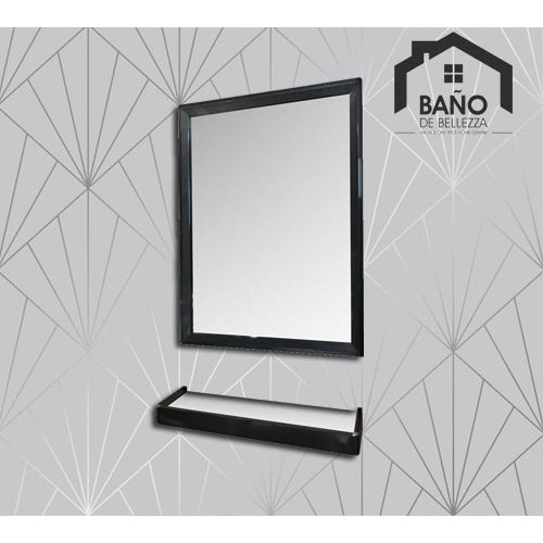 Bano Stainless Steel Bathroom Mirror With Glass Shelf Set Bn4560bk 4512bk Black Shopee Malaysia