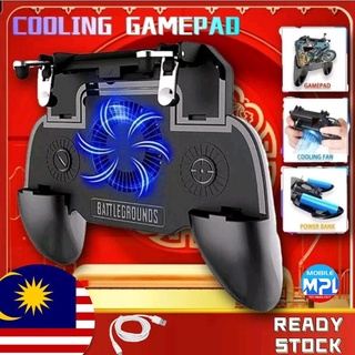 3 In 1 PUBG Controller Mobile Game Trigger GamePad Cooler Cooling Fan Shooter Controller(SR)