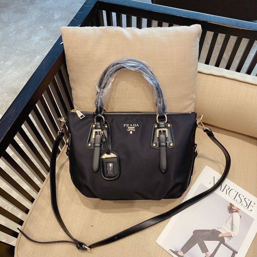 Pradas Nylon Leather Handbag | Shopee Malaysia