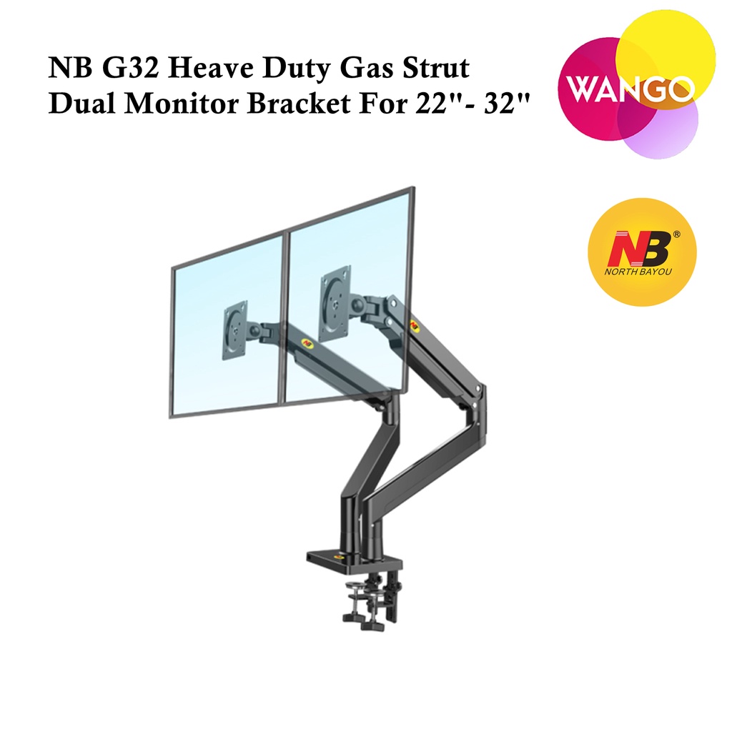 NB G32 North Bayou Heavy Dual Monitor Arm Desktop Monitor Stand Holder