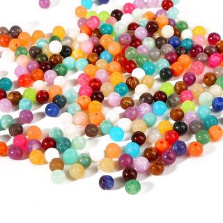 DIY Fashion Jewelry Accessory 6MM 8MM 10MM Acrylic Beads Round Shape 19 Colors Bracelet Department Spacer Necklace Making